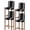 Black, variant on Black Striped Bar Stool Covers Set of 4, Farmhouse Black White Stripes Stretch Washable Bar Chair Covers with Backs, Removable Pub Counter Height Chair Cover for Kitchen Dining Room Cafe
