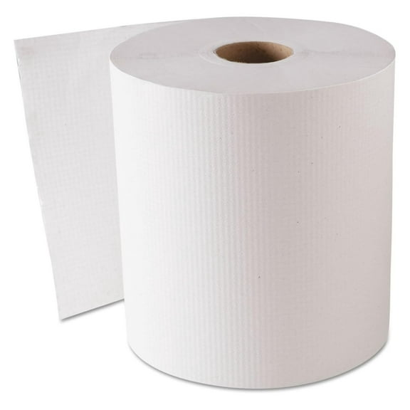 CONSUMER 1820 Hardwound Roll Towels, 1-Ply, White, 8" x 800ft, 6 Rolls/Carton