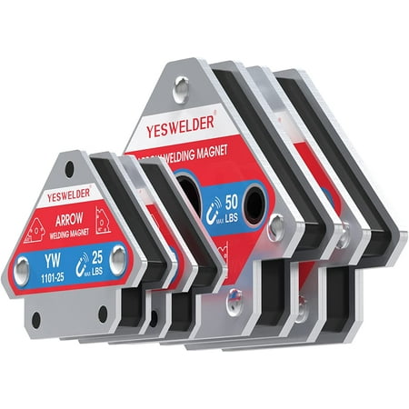 

YESWELDER 25 LB & 50LB Welding Magnet-4 Pieces of Magnetic Welding Holder 25 LBS /50 LBs Holding Power Welding Accessories