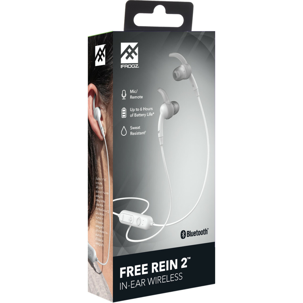 iFrogz FR2SPORTWHT Free Rein 2 Wireless Earbuds White Walmart