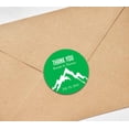 thumbnail image 3 of Darling Souvenir Round 45 Pcs Snowy Mountain Thank You Stickers Personalized Bride Groom Names And Date Envelope Seals-Green, 3 of 4