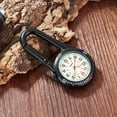 thumbnail image 3 of Black Clip-on Watch Night Light Alloy Unisex Backpack Buckle Belt fob Watch Black with White dial Ideal for Doctors Nurses, 3 of 5
