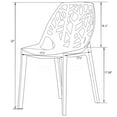 thumbnail image 3 of LeisureMod Plastic Dining Chair with Unique Cut-Out Design Stackable and Lightweight Accent Chair for Modern Home, Kitchen, Living Room Cornelia Collection, 3 of 10