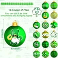 thumbnail image 3 of BemeyourBBs 16/32 PCS St Patrick Day Ball Ornament for Tree Decoration 3 Inch Green Shamrock Hanging Ball Ornament Good Luck Clover Ball St.Patrick's Day Irish Festival Party Decor, 3 of 8