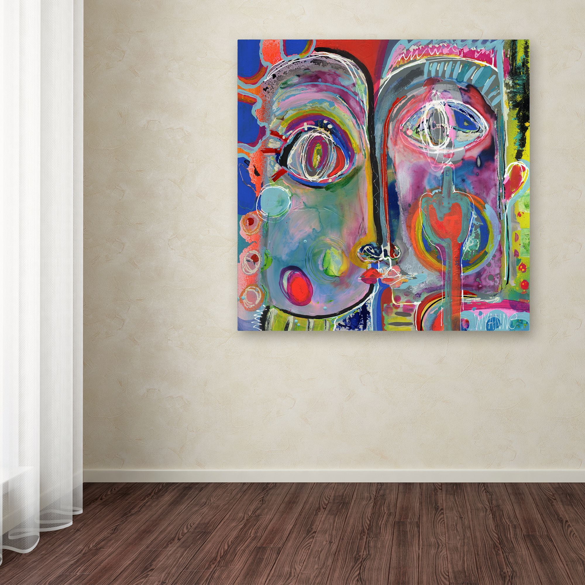 Trademark Fine Art 'What Youre Really Thinking' Canvas Art by Wyanne
