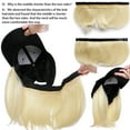 thumbnail image 4 of SEGO Baseball Cap Wigs for Women Black Hat With Bob Hair Extensions Attached Synthetic Hairpieces Short Wig Adjustable Caps With Magic Paste, 4 of 7