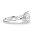 thumbnail image 6 of ESTE ORIGIN 2.00Ct Oval Cut Lab-Grown Diamond Solitaire Engagement Ring – 4 Claw Cathedral Setting, Divergent 2mm Band in 10K White Gold for Women, 6 of 7