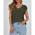 thumbnail image 5 of FreshPretty Womens Oversized Sweater Vest 2025 Summer V Neck Casual Sleeveless Sweaters Loose Cable Knit Pullover Tops, 5 of 6