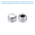 thumbnail image 4 of Uxcell M6x1 Cap Nut, 30 Pcs Acorn Nut Screw Knob Cap Insert Bolt Cover Female Thread Knurled, Silver Tone, 4 of 6