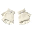 thumbnail image 5 of Sonducket 1 par de guantes sin dedos, accesorio de ropa sencillo de Color sólido, cubierta para calentar las manos con medio dedo, guante para niñas y Blanco 2piezas Sonducket CBP344067, 5 of 5