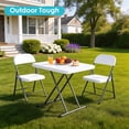 thumbnail image 5 of NiamVelo 30 In Small Table Folding TV Tray Table Adjustable Small Desk Card Table Plastic Table Foldable Camping Table for Indoor&Outdoor, 5 of 10
