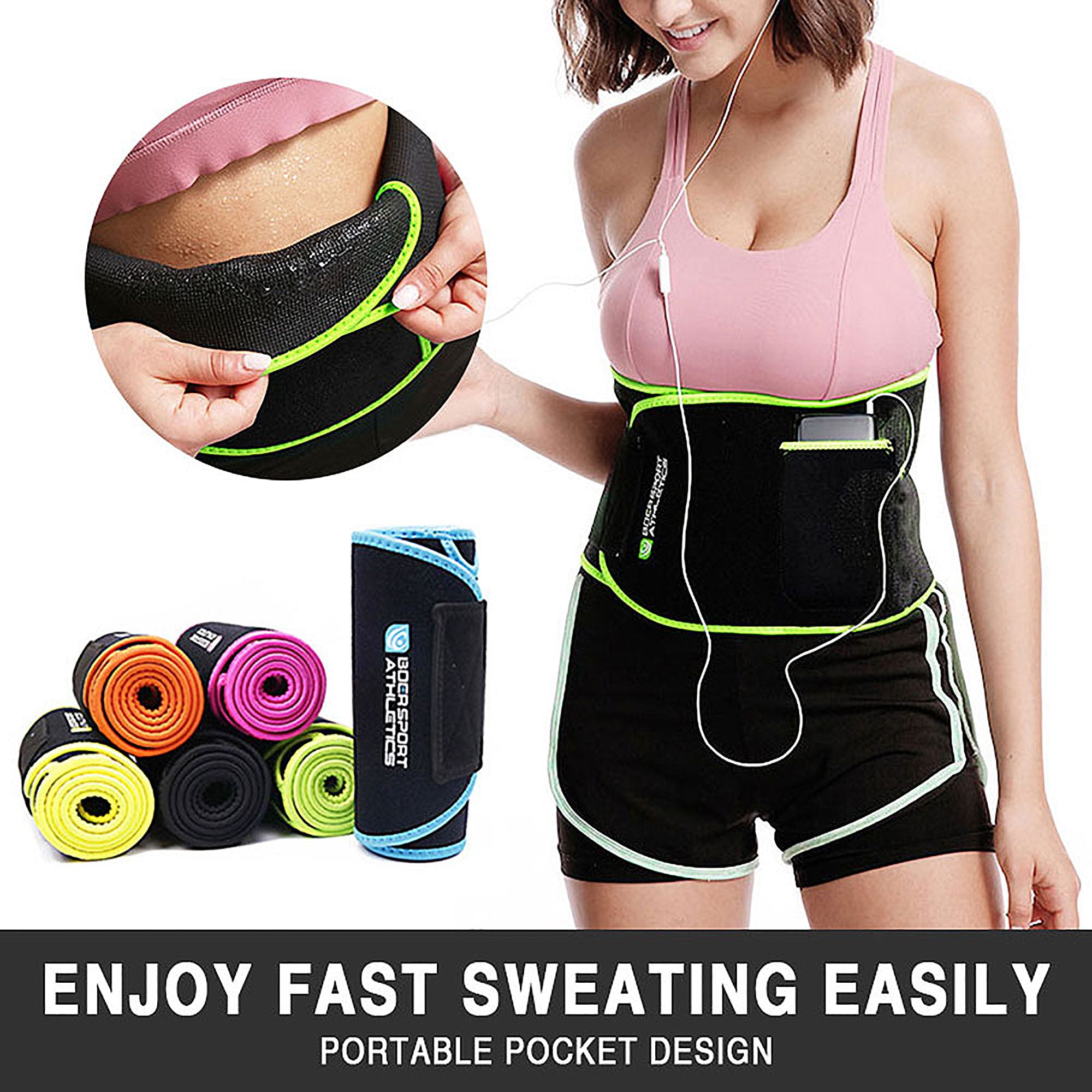 ML Sweat Belt With Pocket Shapewear Hot Waist Trainer Cincher Body