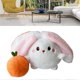 thumbnail image 3 of Animal Plush Doll Adorable Soft Reversible Persimmon Plush Toy Pillow Decoration for Home Bed Rabbit L 25cm / 9.8in, 3 of 4