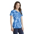 thumbnail image 4 of Port & Company Ladies Tie Dye V Neck Tee-M (Royal), 4 of 6
