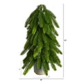 thumbnail image 2 of Nearly Natural 17" Christmas Pine Artificial Trees in Natural Cement Pot, 2 of 4