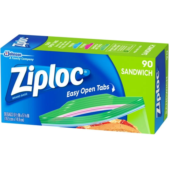 Ziploc Sandwich Bags 90 ea (Pack of 3)
