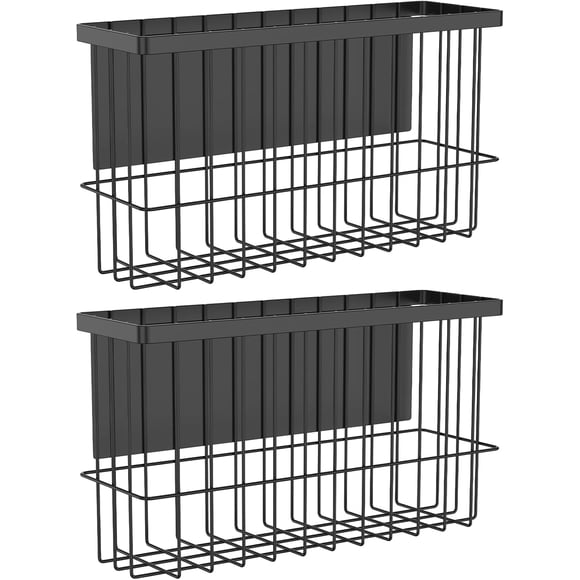 2 estantes magnéticos para especias de acero al carbono, organizador de especias visible para nevera (paquete de 2)