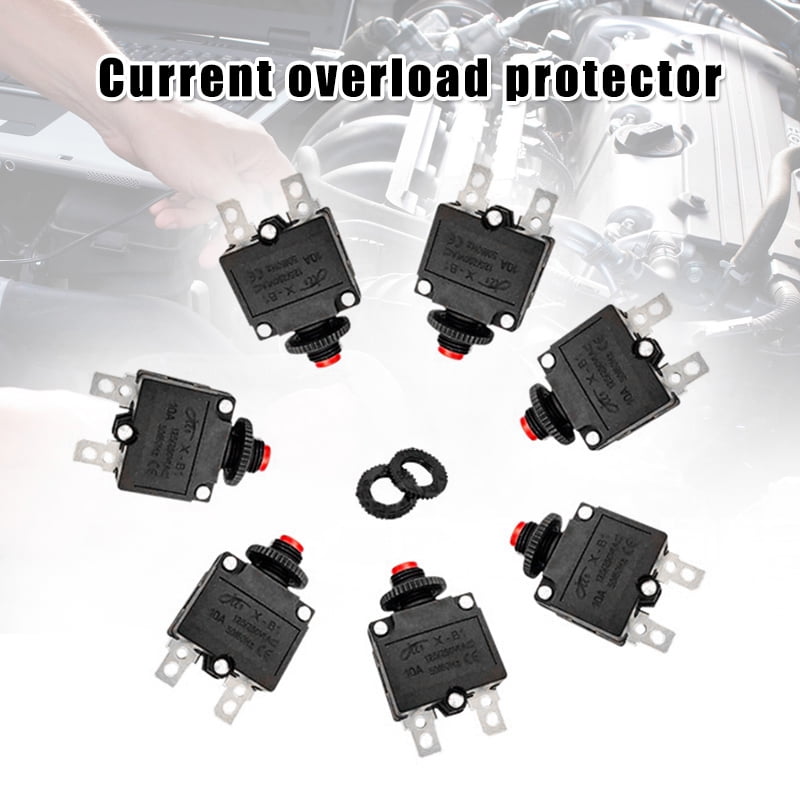 AC125/250V Push Reset Button Circuit Breaker Overload Protector 5A AC125/250V Push Reset Button Circuit Breaker Overload Protector 5A