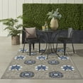 thumbnail image 4 of Nourison Aloha Indoor/Outdoor Grey/Blue 5'3" x 7'5" Area Rug, (5x7), 4 of 11
