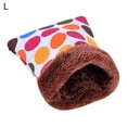 thumbnail image 2 of Flmtop Pets Hamster Rabbit Dot Heart Print Winter Warm Bed House Mat Plush Bag Nests, 2 of 9