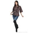 thumbnail image 5 of Blusa de vinipiel con laso Roman Fashion /Juvenil, 1877 (Cafe) cafe M, 5 of 5