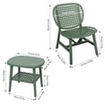 thumbnail image 5 of 3 Piece Wicker Patio Sets, Outdoor Chairs Set with Cushions, Natural Color Wicker Bistro Set, Backyard Conversation Chairs Set with 2 Armchairs and Tempered Glass Coffee Table, D7827, 5 of 10