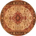 thumbnail image 1 of Ahgly Company Indoor Round Medallion Orange Traditional Area Rugs, 7' Round, 1 of 1