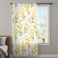 thumbnail image 4 of Yellow Flowers Spring Sheer Curtains 45 Inches Long, Elegant Farmhouse Botanical Light Filering Curtains, Breathable Simi Curtain Privacy Drapes for Kitchen Bathroom Small Window Treatment, 4 of 9