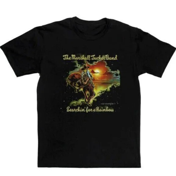 Reprint Rare VINTAGE The Marshal Tucker Band 'Searchin' for a Rainbow 1975 Album T-shirt Unisex