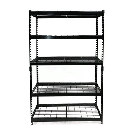

Juggernaut Storage Durable 48 W x 24 D x 72 H 5-Shelf Shelving Unit Black