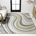thumbnail image 4 of JONATHAN Y DAZZLE 5 x 8 Area Rug, Flow Abstract Swirl - Blue/Mustard/Gray, DZC100C-5, 4 of 8