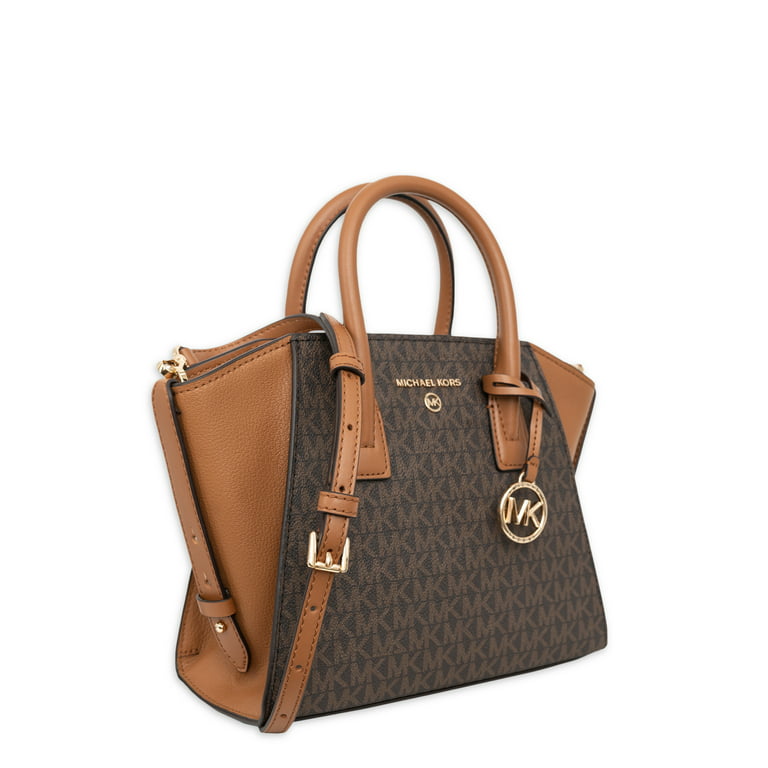  Michael Kors Large Leather Top Zip Tote Bag (Brown Acorn) :  Clothing, Shoes & Jewelry