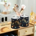 thumbnail image 3 of Yayeee 4 Pack Qtip Holder Bathroom Cotton Swab Canister with Lid Clear Dispenser Set, Astronaut Space, 3 of 6