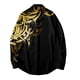thumbnail image 2 of Camisas Para Hombre Manga Larga Negra Camisa de manga larga holgada de los hombres de la impresión digital 3d de la tendencia de la moda (Yellow, L), 2 of 4