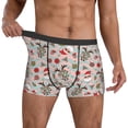 thumbnail image 3 of Men's Boxer Briefs, Quirky Santa Reindeer Retro Wave Soft Comfy Mens Underwear Boxer Briefs Breathable With Widen Waist, 3 of 7