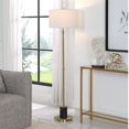 thumbnail image 3 of Uttermost Guard Transitional Metal Marble and Fabric Floor Lamp in Brass/Gold, 3 of 7