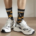 thumbnail image 6 of KLL Yellow Excavator Print Cool Socks Men's Women's Crew Socks Funny Crazy Novelty Stockings, 6 of 6