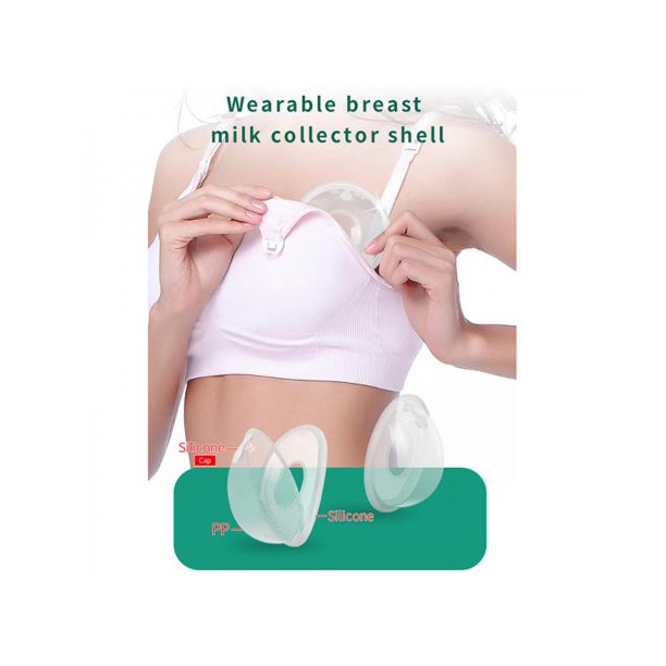 2 Pack Silicone Breast Milk Collectors Breast Shells Pump Milk Saver