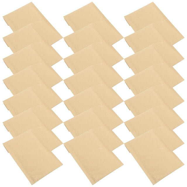 LIFKOME 50Pcs Padded Mailing Envelopes with Bubble Shockproof Design Khaki Kraft Paper for Secure Shipping