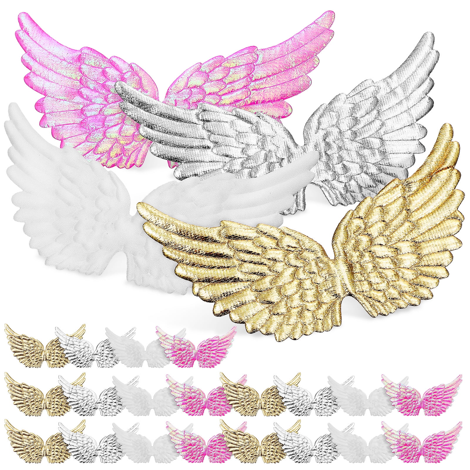 Office, 26 Fabric Glitter Angel Wings For Crafts