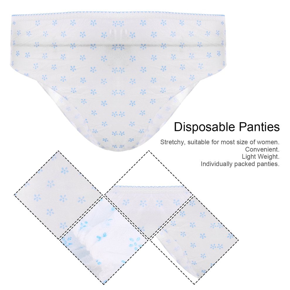 Rouku Light Weight Stretchy Convenient 7 Pcs Ladies Disposable Panties Wrapped Travel Womens Paper Underwear for Travel Sports 