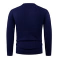 thumbnail image 4 of RXMEKW Elastic Knit Sweater for Men, Solid Color Round-Neck Long Sleeve Pullover, Polyester, Black L, 4 of 4