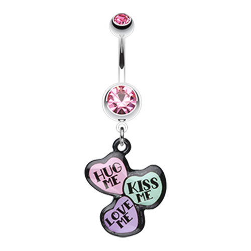 Triple Heart Statement Belly Button Ring
