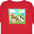 thumbnail image 4 of Inktastic Farm Animals with Cow, Chick and Pig Boys or Girls Long Sleeve Toddler T-Shirt, 4 of 5