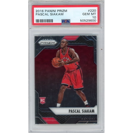Graded 2016-17 Panini Prizm Pascal Siakam #220 Rookie RC Basketball Card PSA 10 Gem Mint
