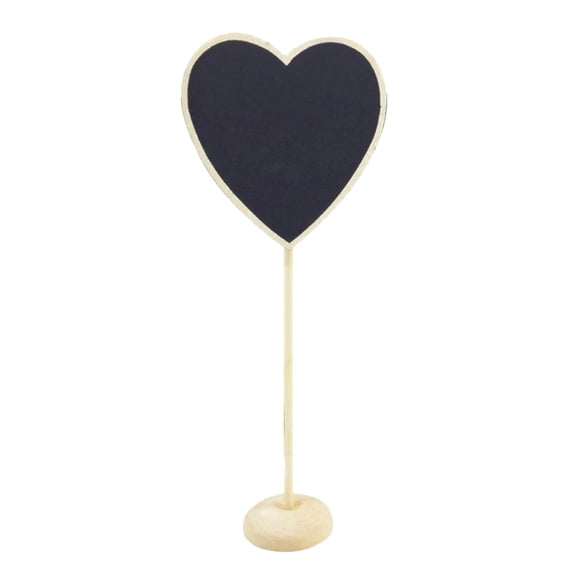 10pcs Small Blackboard Wooden Signs Chalkboard Blackboard Birthday Weddings Birthday Parties Message Board Card Label,Heart