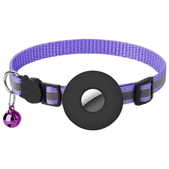 FAMTKT Collar for Adjustabl Pet Collar for AirTags Soft Nylon Collars with Tag Sleeve for Puppy, Dog Products, Dog Collars