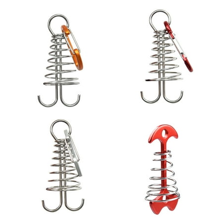 20 Pieces Deck Anchor Pegs Retractable With Carabiner Clips Tent Stakes  Canopy Accessories Outdoor Supplies For Camping Hiking Large Fishbone Type  | Walmart Canada