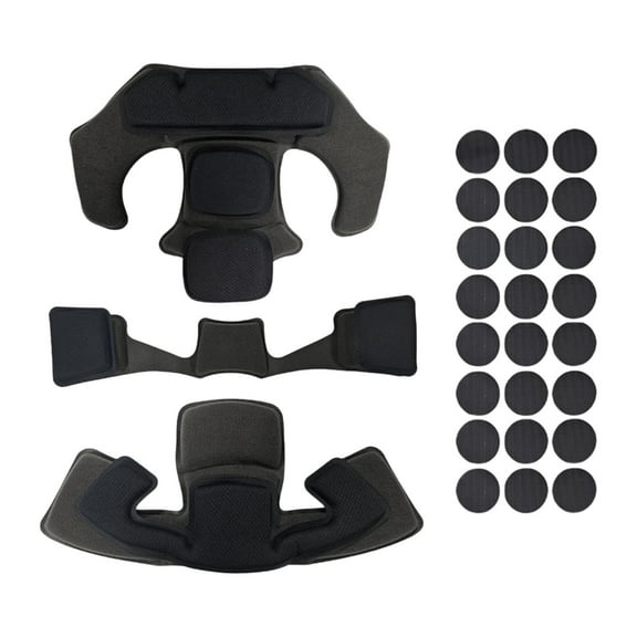 hengtong Helmet Padding Kit Lining Memory Foam Pads for Skating Outdoor Sports Riding Black