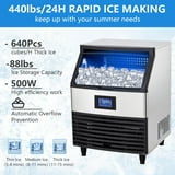 Garvee Ice Makers Countertop, Ice Maker Countertop,Stainless Steel Ice ...